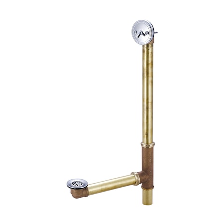 Central Brass Multi-Tub Trip Lever Bath Drain, Polished Chrome, Weight: 6.7 1655-X1817